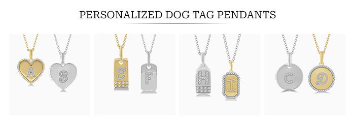 Personalized Dog Tag Pendants